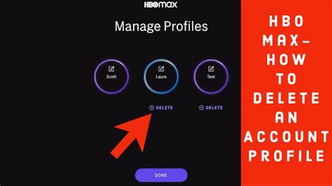 hbo max delete profile|How To Delete An HBO Max User Profile (And Why。